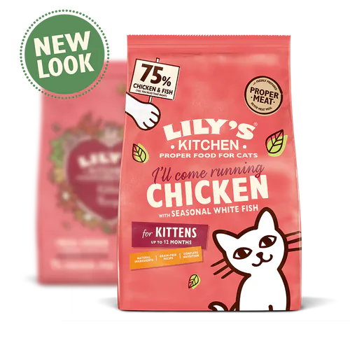 (新包裝) Lily's Kitchen for KITTENS 800g - Chicken with Seasonal White Fish 莉莉廚房貓糧 無穀物低磷配方 鮮雞專用餐 幼貓 800g {原裝行貨} 正價$159 (EXP: 8月/2027)